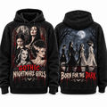 Gothic Nightmare Girls Four Portraits Born For The Dark Cemetery Hoodie for Dark Portrait Fans NDN 1