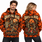 Grateful Dead Skeleton Rose Hoodie NY 2