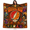 Grateful Dead Steal Your Face Skull Fleece Blanket For Halloween Night Vibes NDN 1