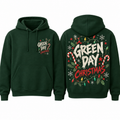 Green Day Christmas Wreath Hoodie NTH1 for Punk Rock Fans Who Love Holiday Cheer 1