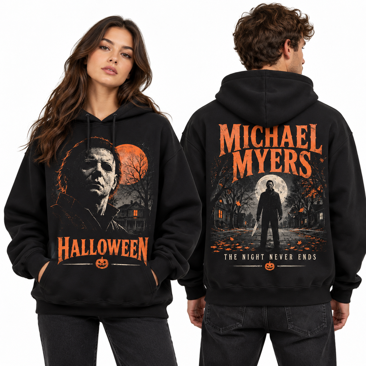 Halloween Michael Myers Mask Hoodie NTH1 for Horror Fans Who Love Silent Nightmares 2