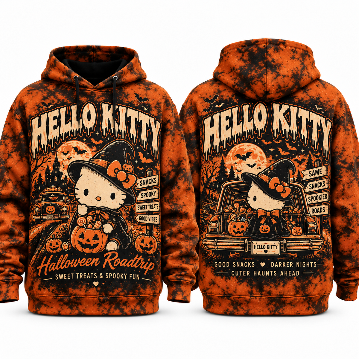 Hello Kitty Gothic Halloween Hoodie NY 1