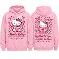 Hello Kitty Hearts Breast Cancer Awareness Together We Fight We Hope Hoodie for Pink Awareness Fans NDN 1