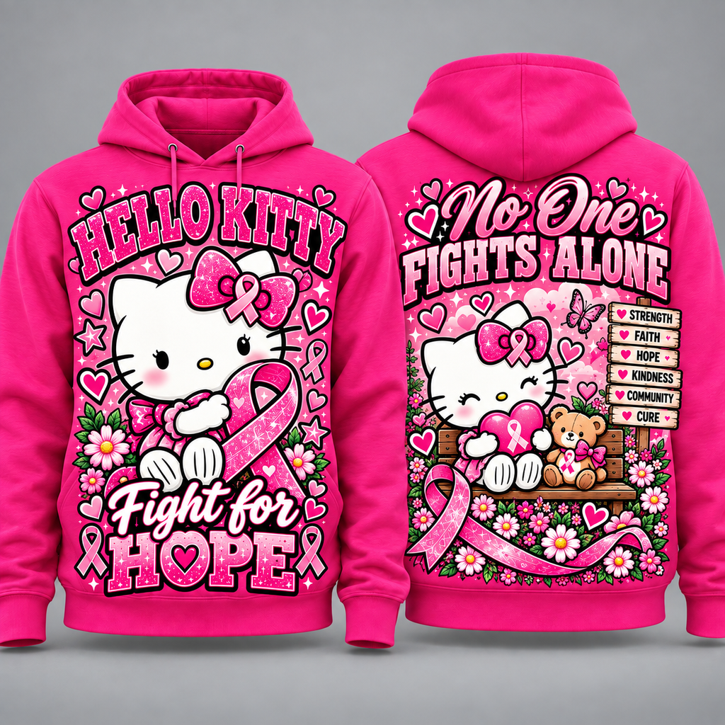 Hello Kitty Pink Ribbon Fight for Hope Hoodie NY 1