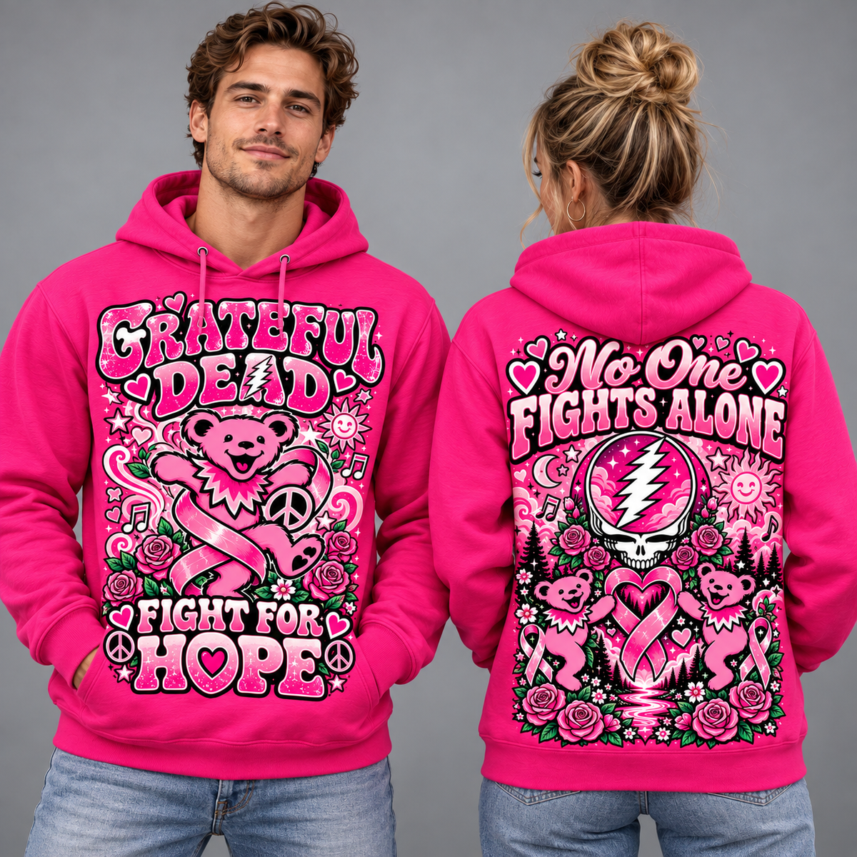 Hello Kitty Pink Ribbon Fight for Hope Hoodie NY 2