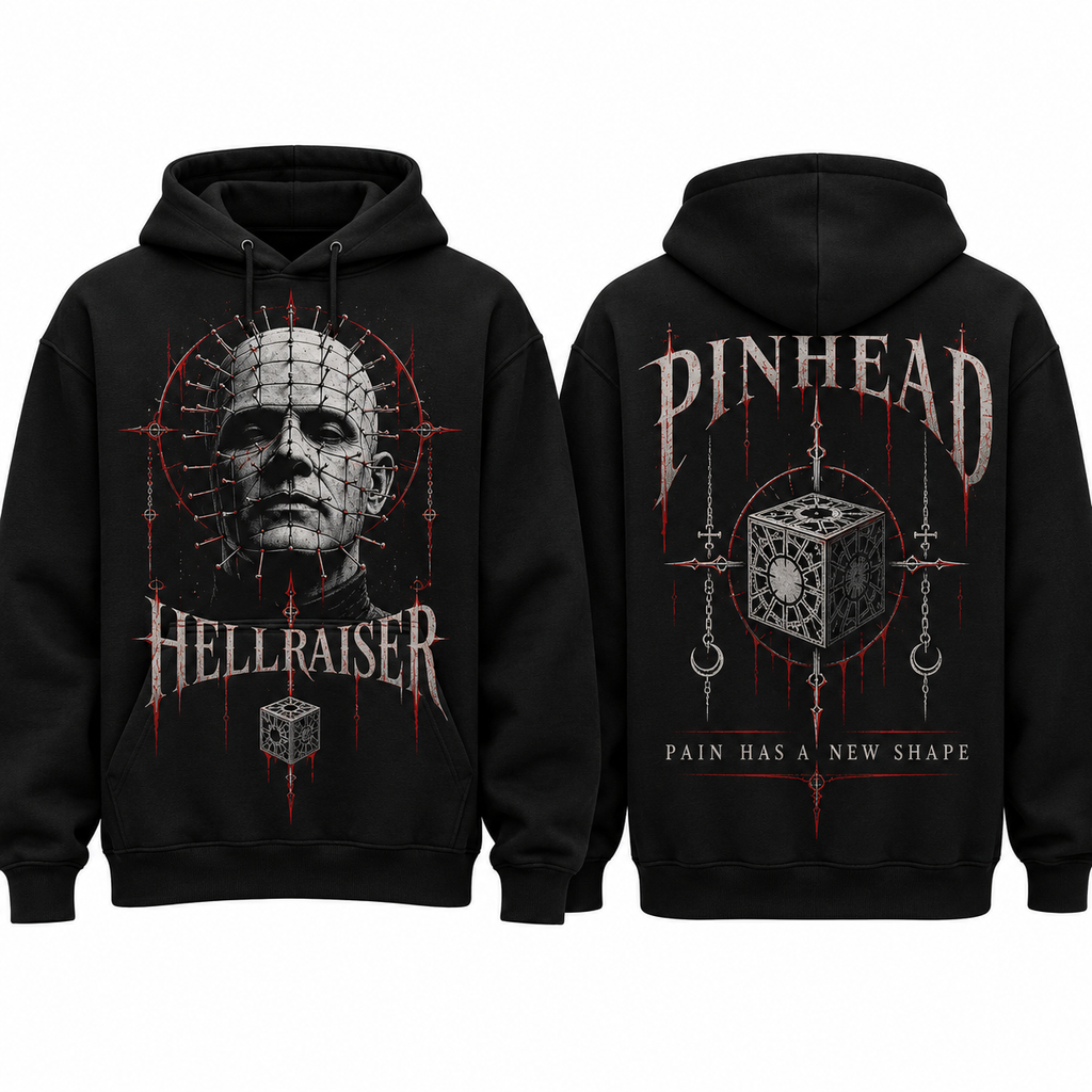 Hellraiser Pinhead Cenobite Halloween Hoodie NTH1 for Horror Fans Who Embrace Dark Legends 1