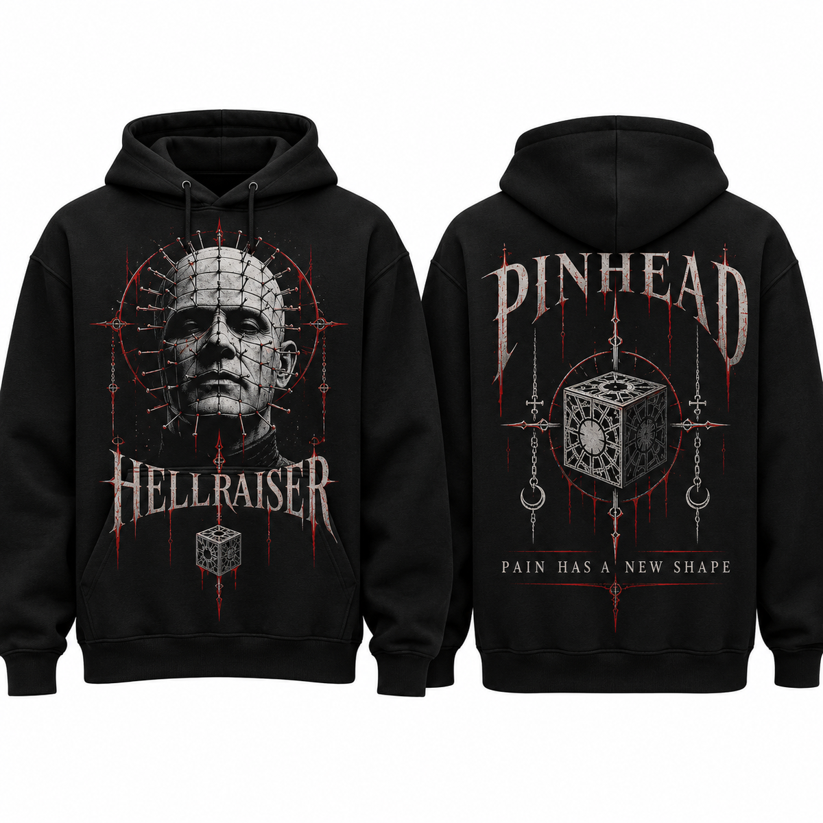 Hellraiser Pinhead Cenobite Halloween Hoodie NTH1 for Horror Fans Who Embrace Dark Legends 1