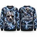 Jason Hockey Mask Lightning Born Of Crystal Lake Sweater for Camp Horror Fans NDN 1