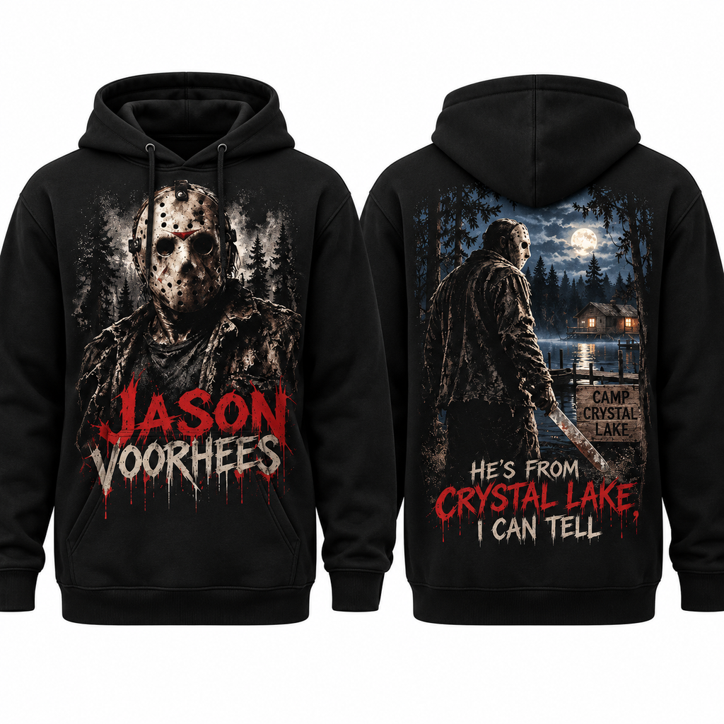 Jason Voorhees Dripping Hes From Crystal Lake I Can Tell Hoodie for Camp Slasher Fans NDN 1
