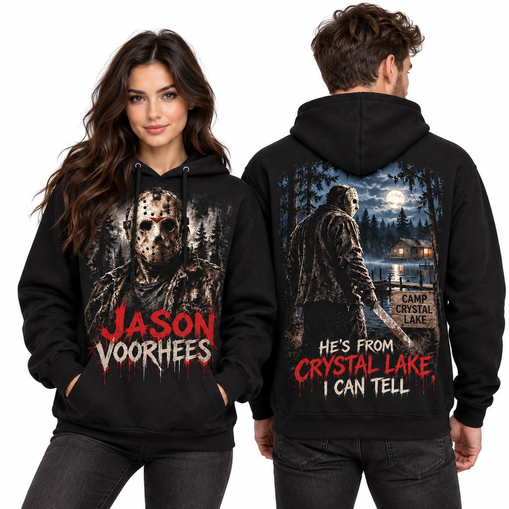 Jason Voorhees Dripping Hes From Crystal Lake I Can Tell Hoodie for Camp Slasher Fans NDN 2