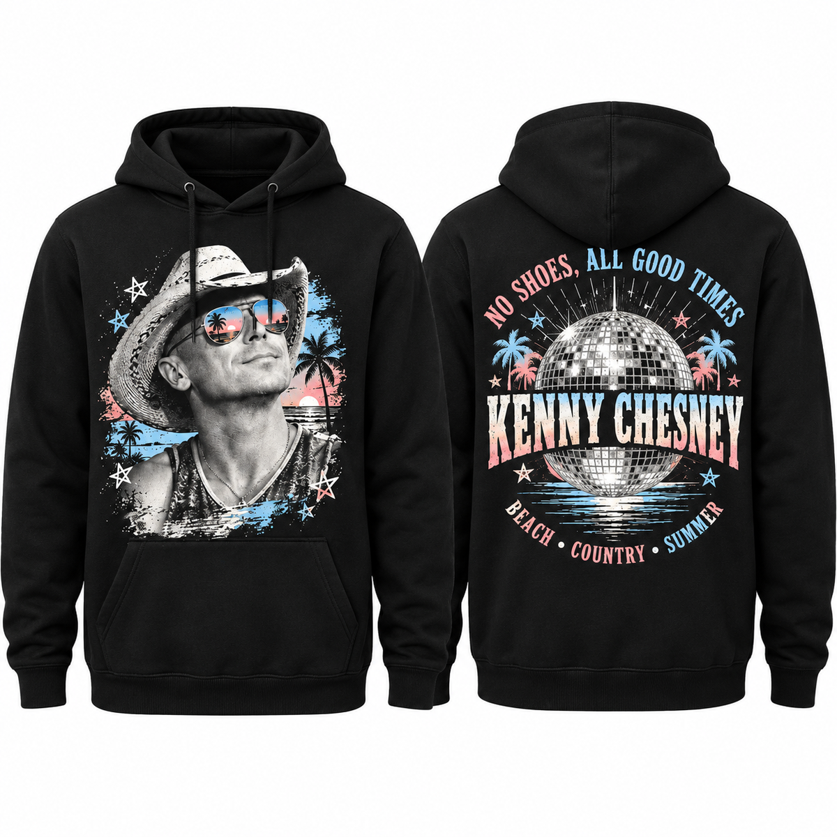 Kenny Chesney Cowboy Hat Disco Country Forever Good Times Hoodie for Country Disco Fans NDN 1