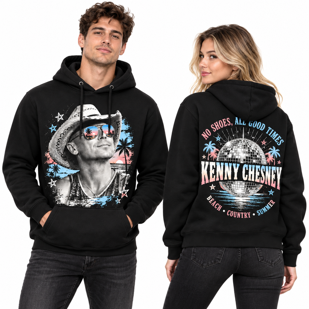 Kenny Chesney Cowboy Hat Disco Country Forever Good Times Hoodie for Country Disco Fans NDN 2