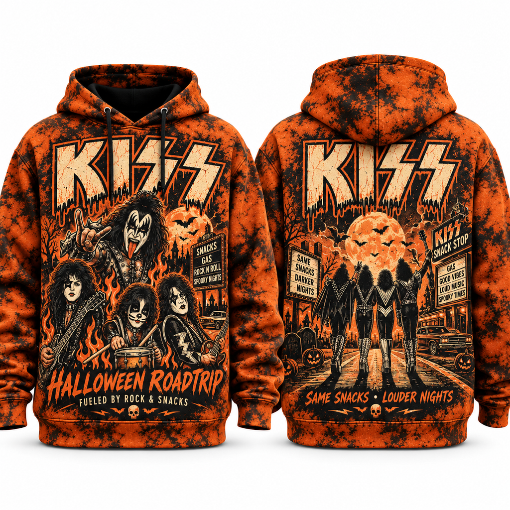 KISS Heavy Metal Skull Hoodie NY 1