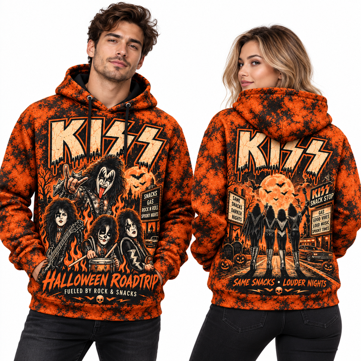 KISS Heavy Metal Skull Hoodie NY 2