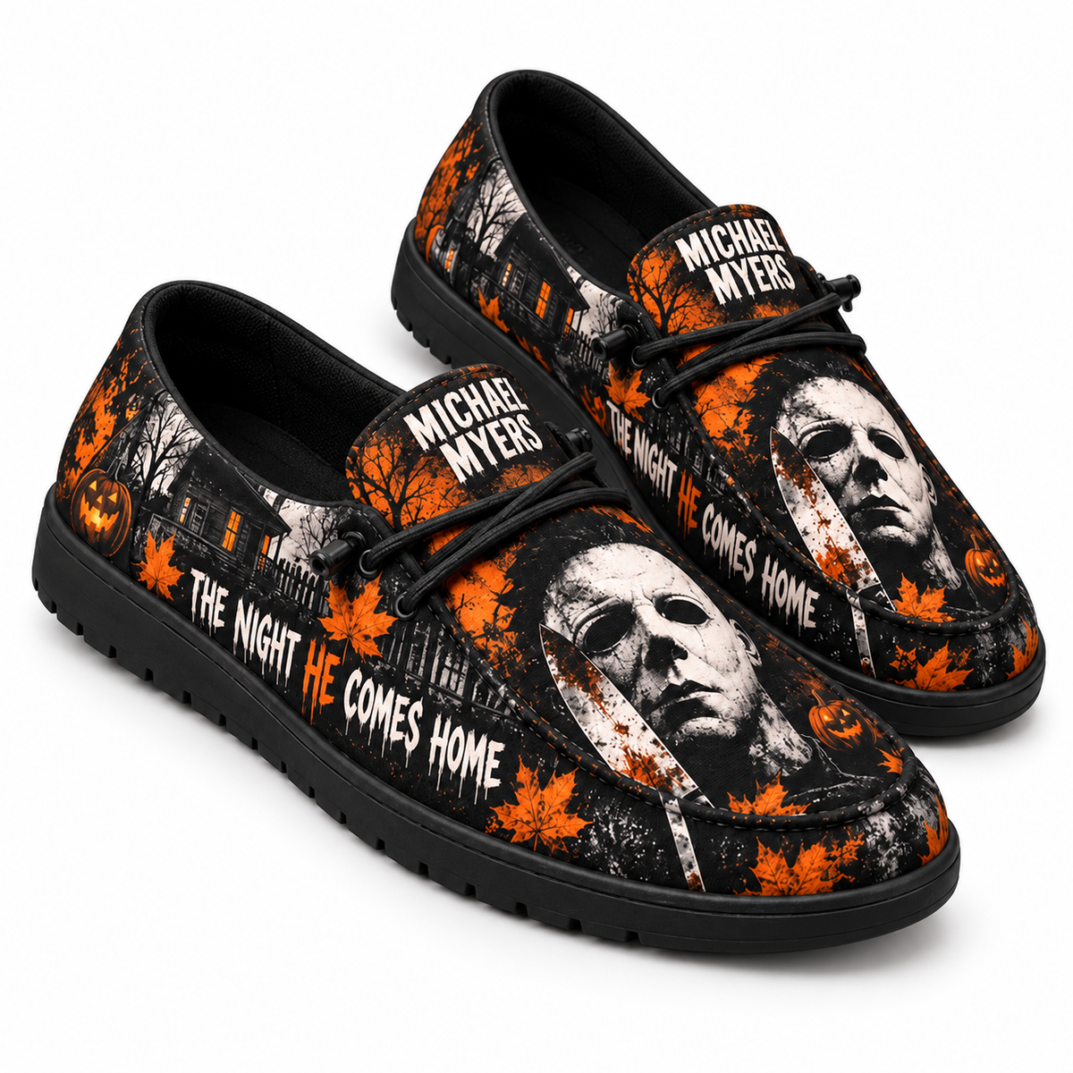 Michael Myers Autumn Leaves Loafer Shoes For Halloween Fans Awaiting His Return Home NDN 1