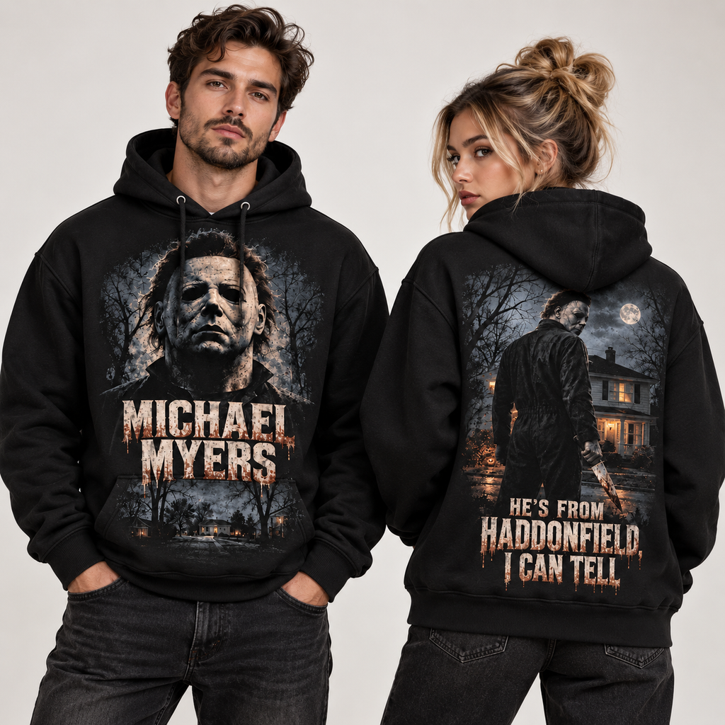Michael Myers Dripping Hes From Haddonfield I Can Tell House Hoodie for Slasher Night Fans NDN 2