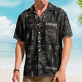 Ramones Hawaiian Shirt - Unisex Punk Rock Presidential Seal Black Button Up