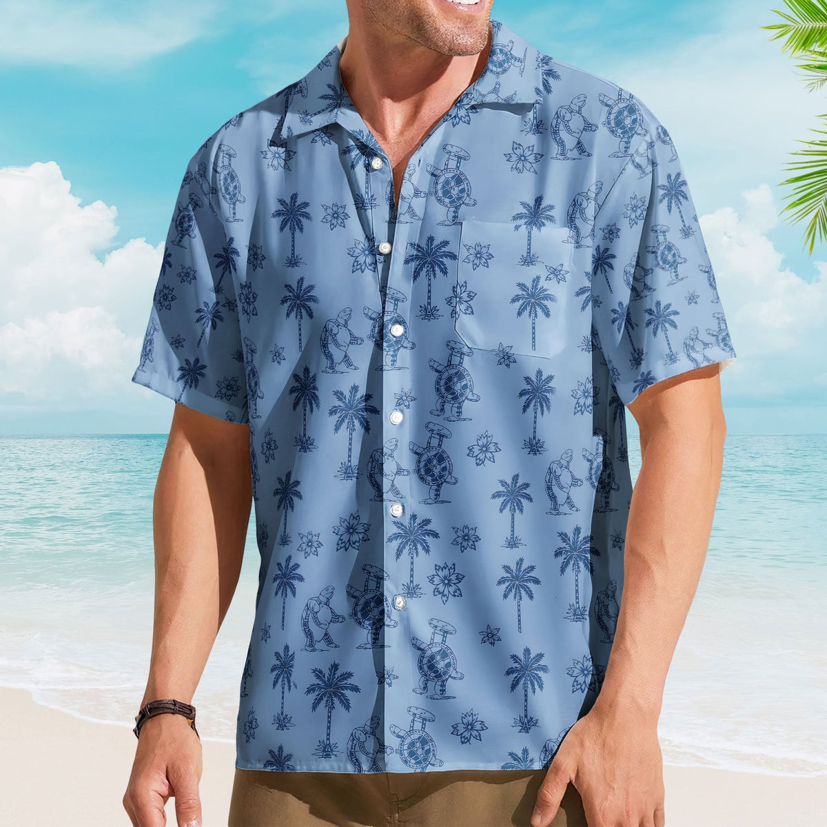 Grateful Dead Accent Hawaiian Shirt Terrapin Turtles Aloha All-Over Print Button-Up
