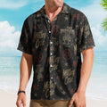 Motley Crue Hawaiian Shirt - Unisex Retro Shout At The Devil Iron Cross All-Over Print Button Up