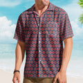 Navy and Red Phish Fishman Donut Unisex Hawaiian Shirt Retro Music Aloha Button-Up Shirt