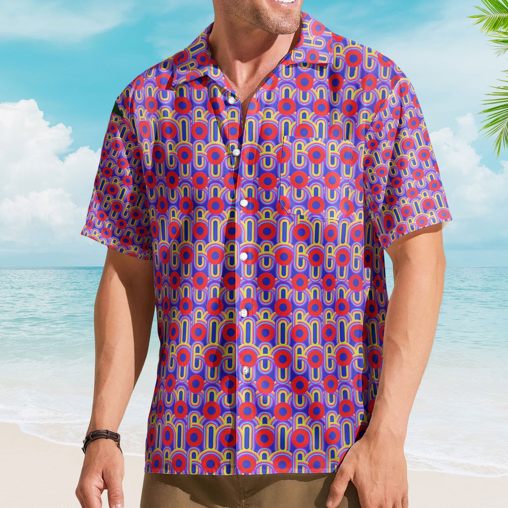 Phish Vegas Donuts Unisex Hawaiian Shirt Retro Geometric Hawaiian Button-Up Shirt