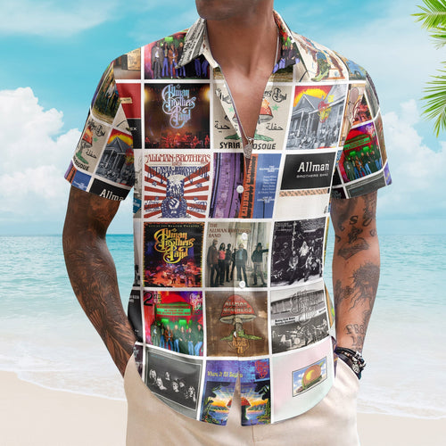 Allman Brothers Band Album Collage Hawaiian Shirt Rock Music Band Fan Shirt