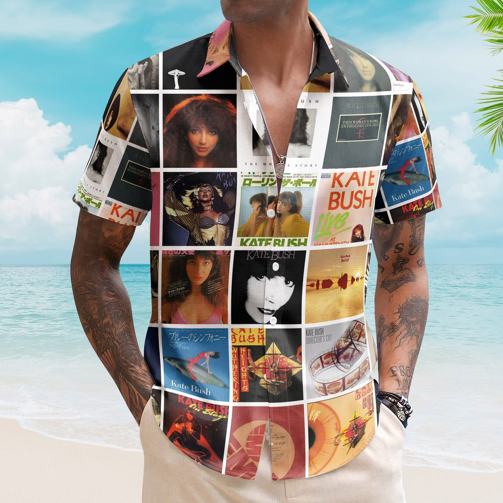 Kate Bush Album Collage Hawaiian Shirt Pop Rock Fan Shirt