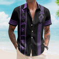 Black Sabbath Luxury Design Hawaiian Shirt Gothic Inspired Purple Hawaiian Shirt