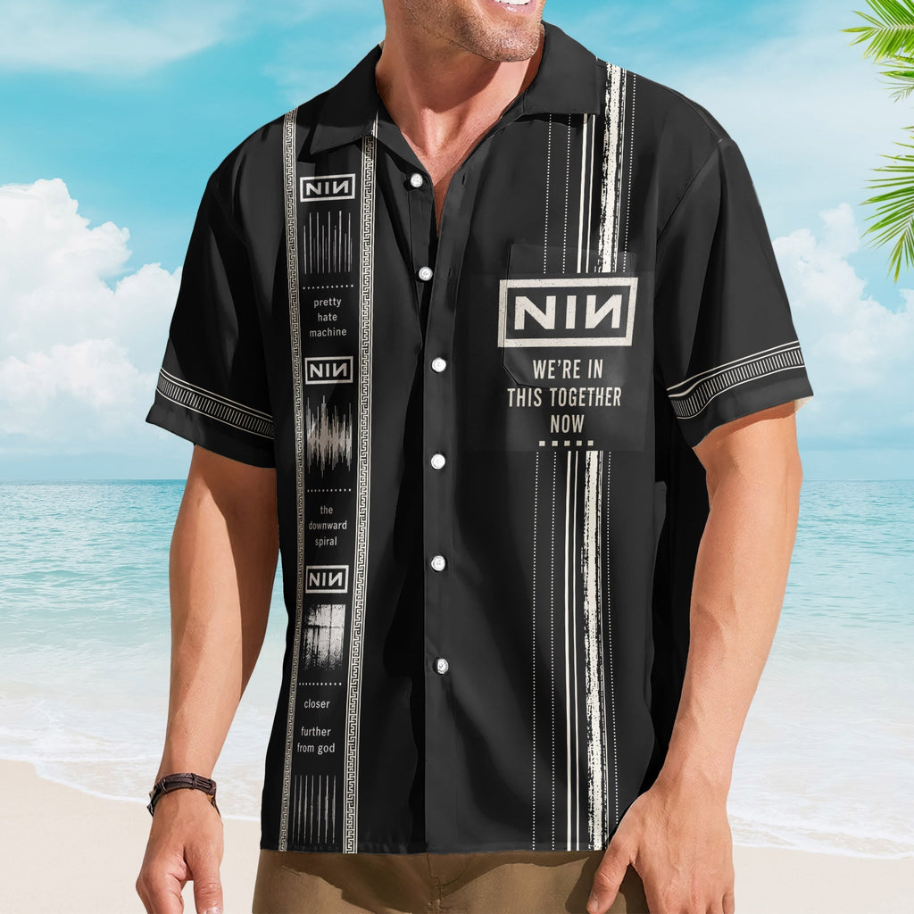 Nine Inch Nails Luxury Design Hawaiian Shirt Industrial Rock Inspired Hawaiian Shirt