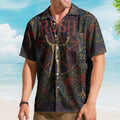 Rush Gothic Stained Glass Hawaiian Shirt - Unisex Heavy Prog Rock Concert Tour Beach Button Up