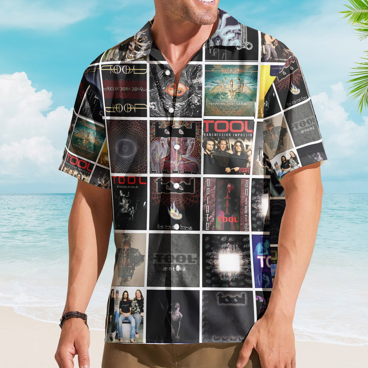 Tool Album Collage Hawaiian Shirt Rock Band Fan Shirt