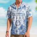 Led Zeppelin Four Symbols Hawaiian Shirt - Unisex Retro Music Album Art Inspired Button Up