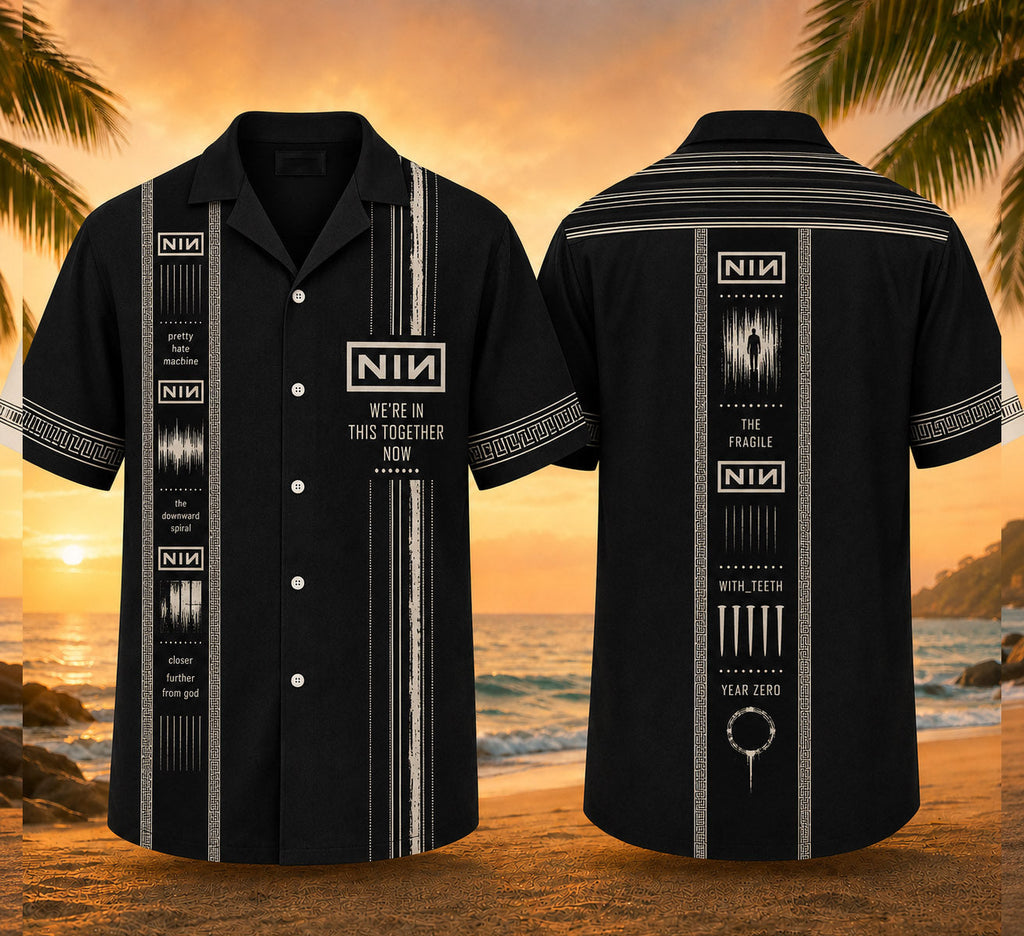 Nine Inch Nails Luxury Design Hawaiian Shirt Industrial Rock Inspired Hawaiian Shirt