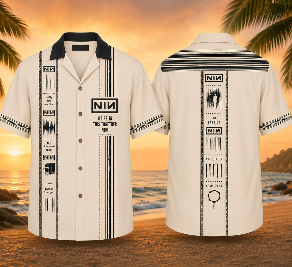 Nine Inch Nails Luxury Design Hawaiian Shirt Alternative Rock Inspired Hawaiian Shirt