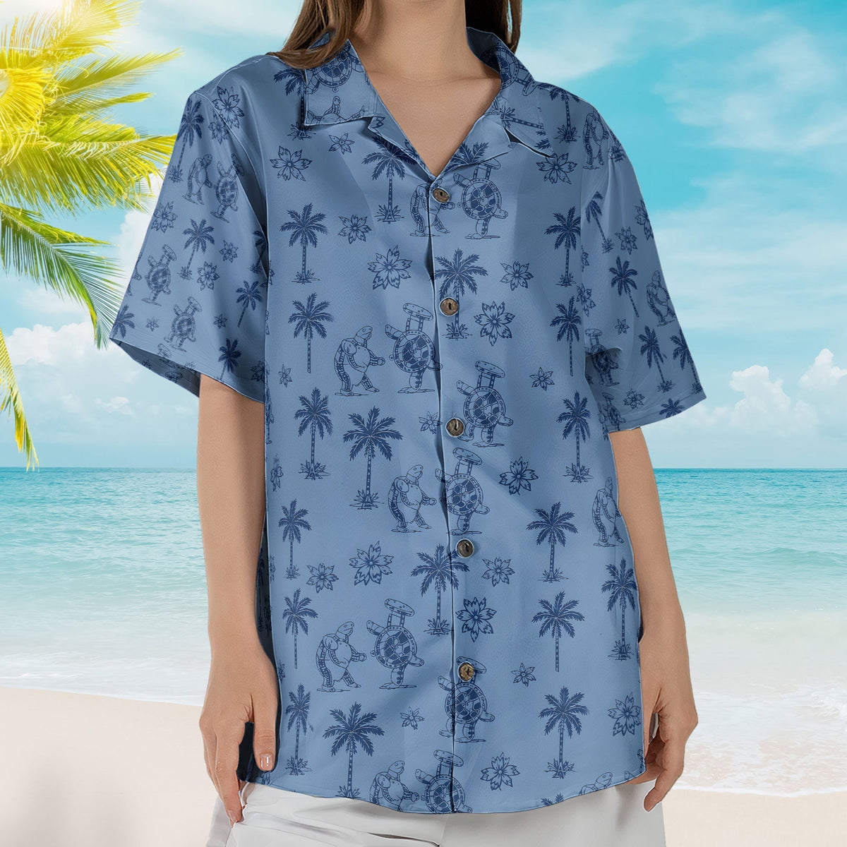 Grateful Dead Accent Hawaiian Shirt Terrapin Turtles Aloha All-Over Print Button-Up