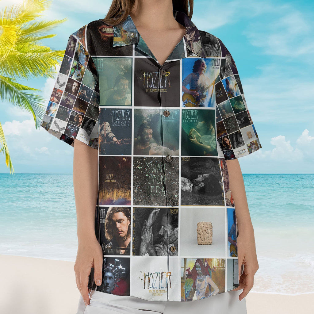 Hozier Hawaiian Shirt Artistic Album Collage Indie Folk Style