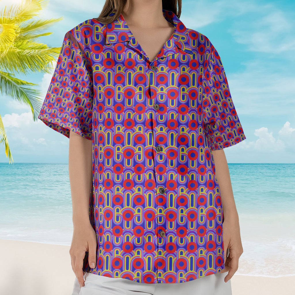 Phish Vegas Donuts Unisex Hawaiian Shirt Retro Geometric Hawaiian Button-Up Shirt