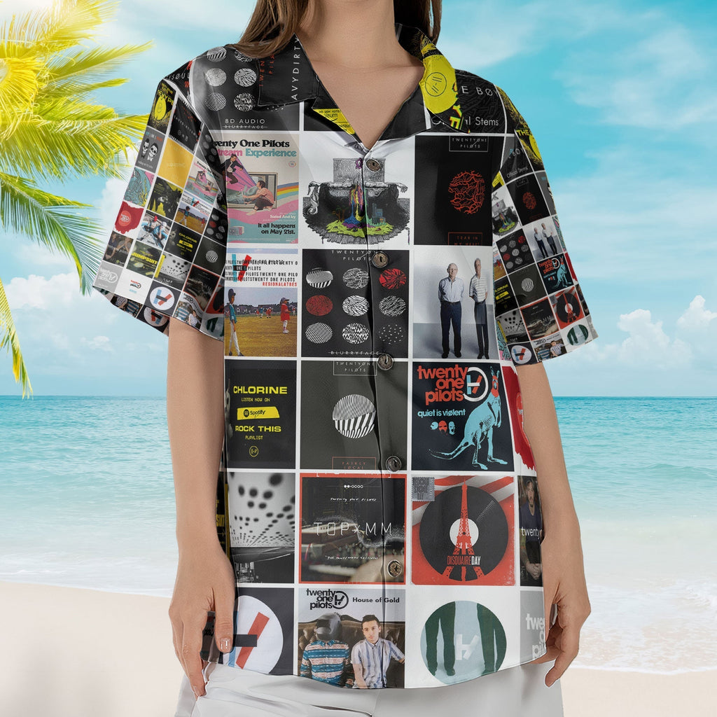 Twenty One Pilots Hawaiian Shirt Iconic Album Collage Alternative Style