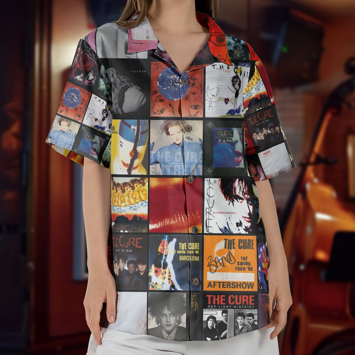 The Cure Hawaiian Shirt Album Cover Collage Alternative Rock Summer Button Up