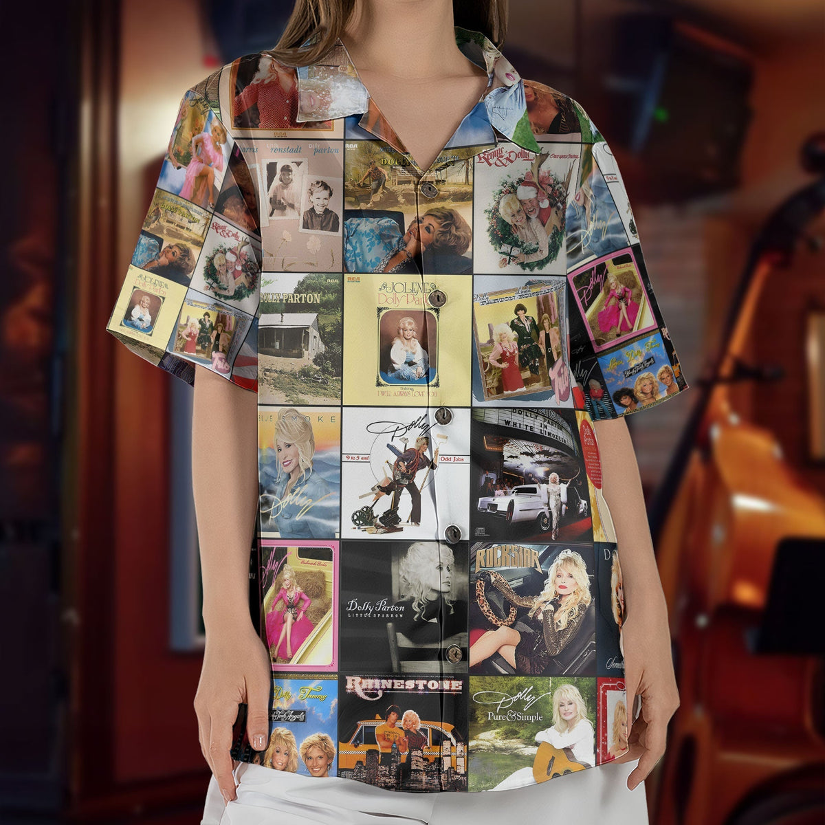 Dolly Parton Nostalgia Collage Hawaiian Shirt Vintage Country Memories Gift