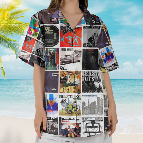 Beastie Boys Nostalgia Collage Hawaiian Shirt Old School Hip-Hop Memories Gift