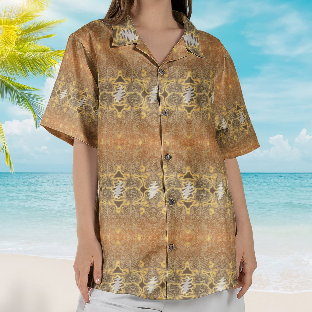 Grateful Dead Desert Bolt Electric Woodcut III Hawaiian Shirt Retro Music Album Art Inspired Shirt