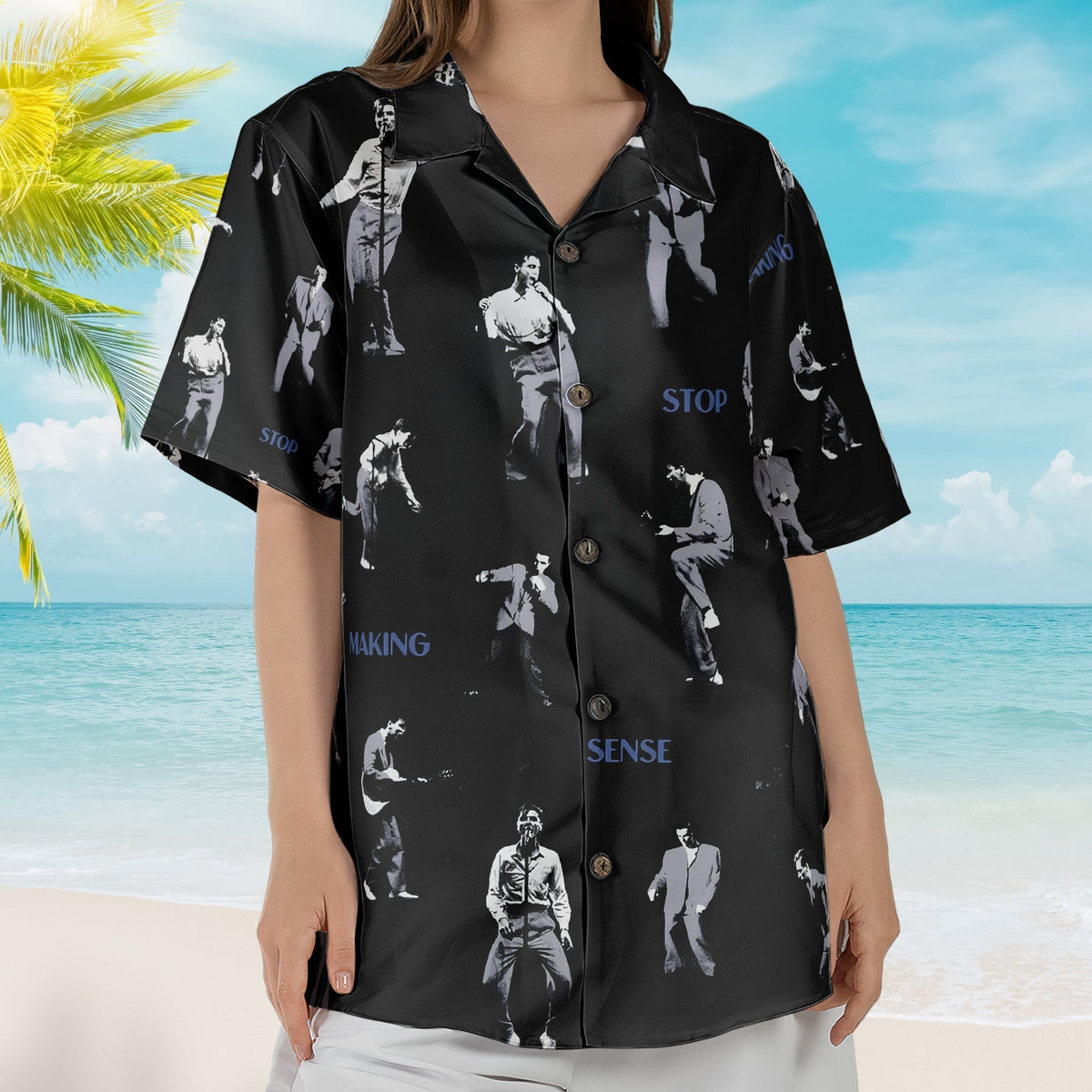 Stop Making Sense Talking Heads David Byrne Hawaiian Shirt Retro Music Inspired Aloha Shirt