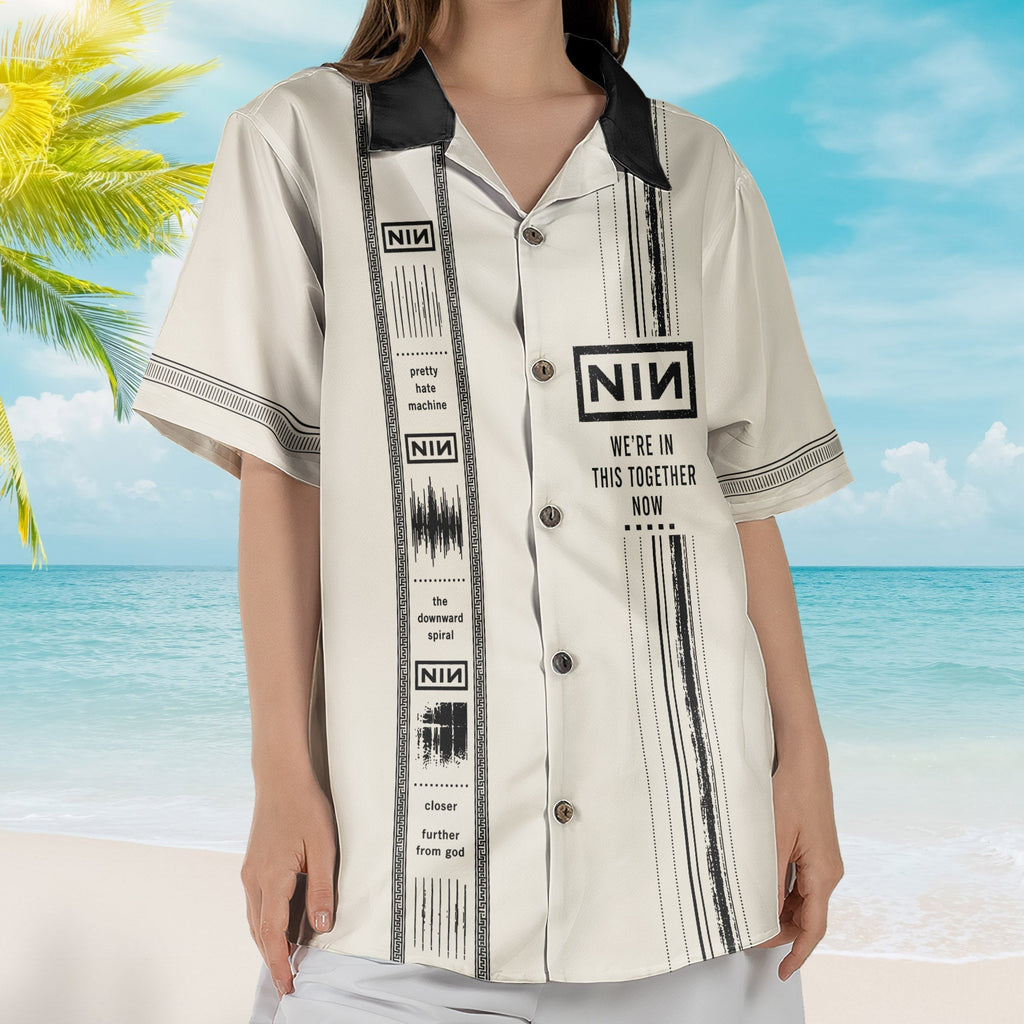 Nine Inch Nails Luxury Design Hawaiian Shirt Alternative Rock Inspired Hawaiian Shirt