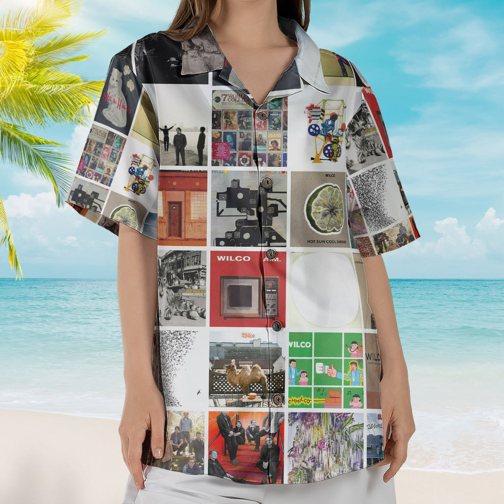 Wilco Album Collage Hawaiian Shirt Rock Music Band Fan Shirt