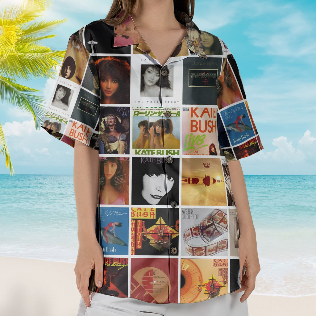 Kate Bush Album Collage Hawaiian Shirt Pop Rock Fan Shirt