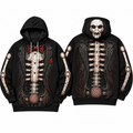 Premium Saw Billy The Puppet Skeleton Tuxedo Halloween Horror 3D Hoodie