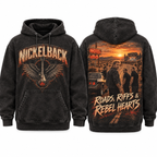 Nickelback Eagle Roads Riffs And Rebel Hearts Sunset Road Hoodie for Road Rock Fans NDN 1