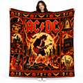 Ozzy Purple Orange Portrait Fleece Blanket For Halloween Prince Of Darkness Fans NDN 1