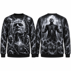 Pale Pinned Ghoul Face Pain Has No Limits Black Sweater for Dark Puzzle Fans NDN 1
